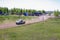 Sekiotovo, Ryazan, Russia - may 9, 2016: Autocross Russian Cup Championship stage, Spectators watch, drivers ride cars on the road
