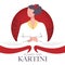 Selamat Hari Kartini Celebration Happy Kartini Day. Indonesian activist who advocated for women`s rights and female education.