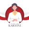 Selamat Hari Kartini Celebration Happy Kartini Day. Indonesian activist who advocated for women`s rights and female education.