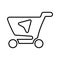 Select, shop, shopping cart icon. Line, outline symbol