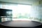 Selected focus empty brown wooden table and meeting room or office work blur background image. for your photomontage or product d