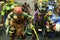 Selected focused of fictional action figure character TEENAGE MUTANT NINJA TURTLE.