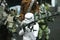 Selected focused model of Storm Troopers army from Star Wars movie.