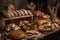 selection of artisan breads, with different shapes and flavors for every taste