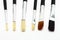 Selection of artists bristle paint brushes