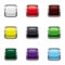Selection buttons icons set, cartoon style