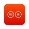 Selection buttons yes and no icon digital red