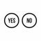 Selection buttons yes and no icon, simple style