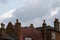 Selection of chimneys on old buildings