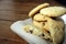 Selection of choc chip and fruit cookies