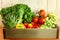 Selection of Colorful Produce in a Box