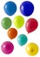Selection of coloured balloons