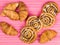 Selection of Croissants and Cinnamon Swirls