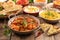 Selection of indian food