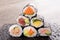 Selection of mini sushi roll