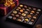 selection of pralines in a luxurious gift box