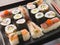 Selection of Seafood and Vegetable Sushi