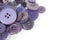 Selection selection of various purple buttons