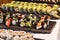 Selection of sushi on table