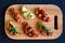 Selection of tasty bruschetta