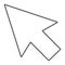 Selection thin line icon, tools and design, arrow