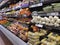 Selection of vegetables was displayed in the local supermarket`s grocery area for local customers to make best selection here