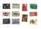 A selection of vintage Christmas stamps from the UK.