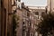 Selective blur on Typical facades of dutch architecture in the city center of Maastricht, Netherlands, with residential buildings