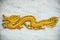 Selective focus  Chinese dragon, Golden Dragon, gold dragon on marble background