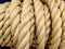 Selective focus close up rope background. Low light rope texture