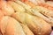 Selective Focus Of Close Up Row Well Arrange Assorted Baguettes