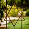 Selective focus closeup shot of the Star of David on a metal fence