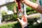 Selective of focus A medal for running event in virtual run