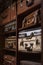 Selective focus photo of vintage suitcases stacked on the shelves