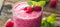 Selective focus on refreshing raspberry smoothie detox diet and healthy vegetarian eating concept