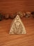 Selective focus shot of an Egyptian  pyramid souvenir