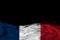 selective focus, wavy textile flag of france