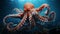 selective image of Common octopus, Wildlife animal. generative ai