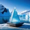 Selective platform of ice or iceberg mountain display abstract images