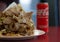 Selective shot of tasty doner kebab and a can of Coca Cola