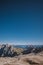 Selenar landscape on top Zugspitze in the Wetterstein mountains, hiking advenure under the clear sky in Alpen