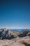 Selenar landscape on top Zugspitze in the Wetterstein mountains, under the clear sky in Alpen