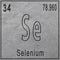 Selenium chemical element, Sign with atomic number and atomic weight