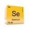 Selenium chemical element symbol from periodic table
