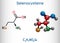 Selenocysteine, L-selenocysteine, Sec, U molecule. It is proteinogenic amino acid, selenium analogue of cysteine, building block