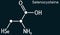 Selenocysteine, L-selenocysteine, Sec, U molecule. It is proteinogenic amino acid, selenium analogue of cysteine, building block