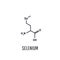 Selenomethionine is a naturally occurring selenium - containing amino acid. L-enantiomer, vector illustration isolated