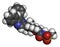 Selexipag pulmonary arterial hypertension drug molecule. 3D rendering. Atoms are represented as spheres with conventional color