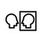 Self - awareness icon, vector illustration