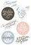 Self care lettering sticker pack. Cyrillic